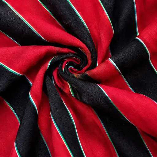 Retro Rayado Rojo Y Negro Rinde 2.5 Mts