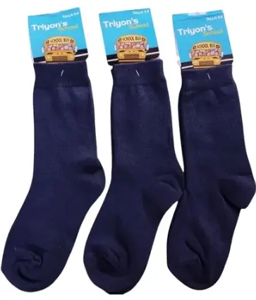 Media Escolar Azul x3