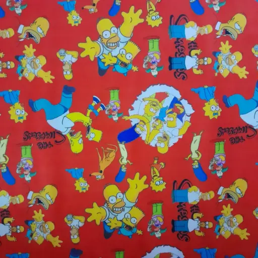 Acetato Frizado Los Simpson 1.50MTS De Ancho