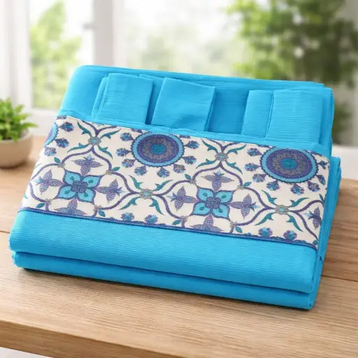 Cortina Madras Con Faldon Chenille