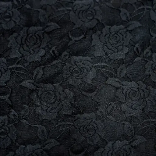 Encaje Elastizado Negro 