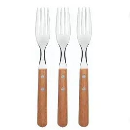 Tenedor x3 cabo de madera