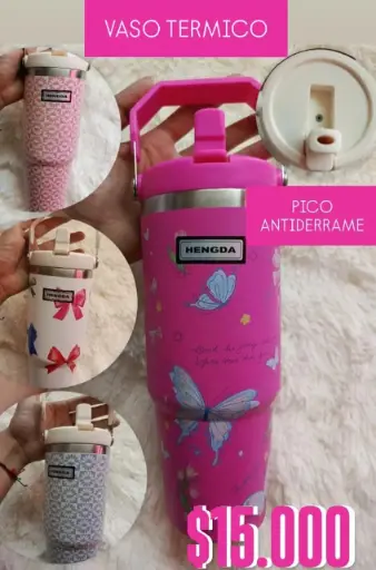 Vaso Con Manija y Stickers