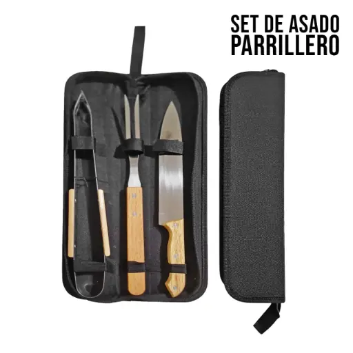 Set Asador x2 Estuche Negro 